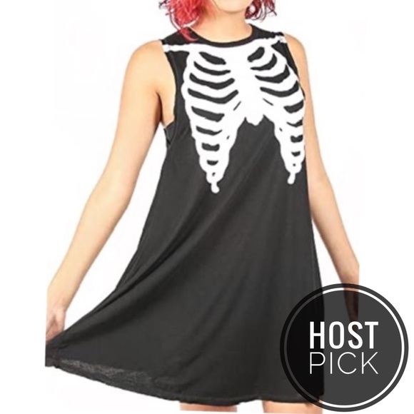 Iron Fist Dresses & Skirts - Iron Fist Bone In Skeleton Trapeze Tank Dress